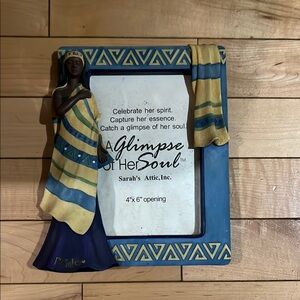 Vintage Sarah’s Attic Inc Blue and Yellow Decorative Picture Frame